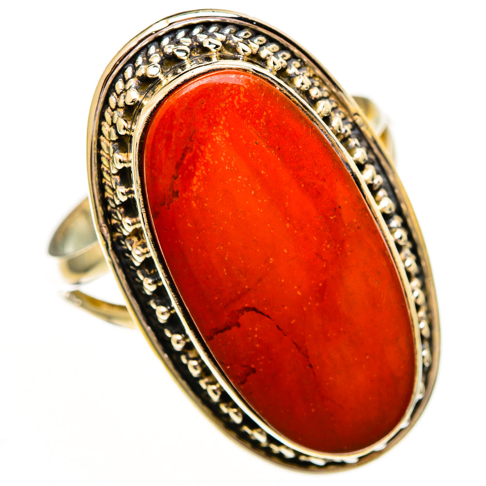 Mediterranean Red Coral Rings handcrafted by Anasilvercos - RING111881 - Photo 2