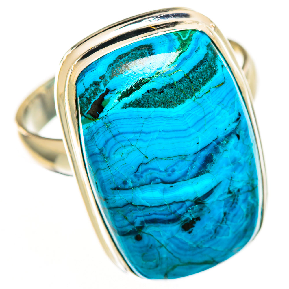 Malachite In Chrysocolla Rings handcrafted by Anasilvercos - RING111902 - Photo 2