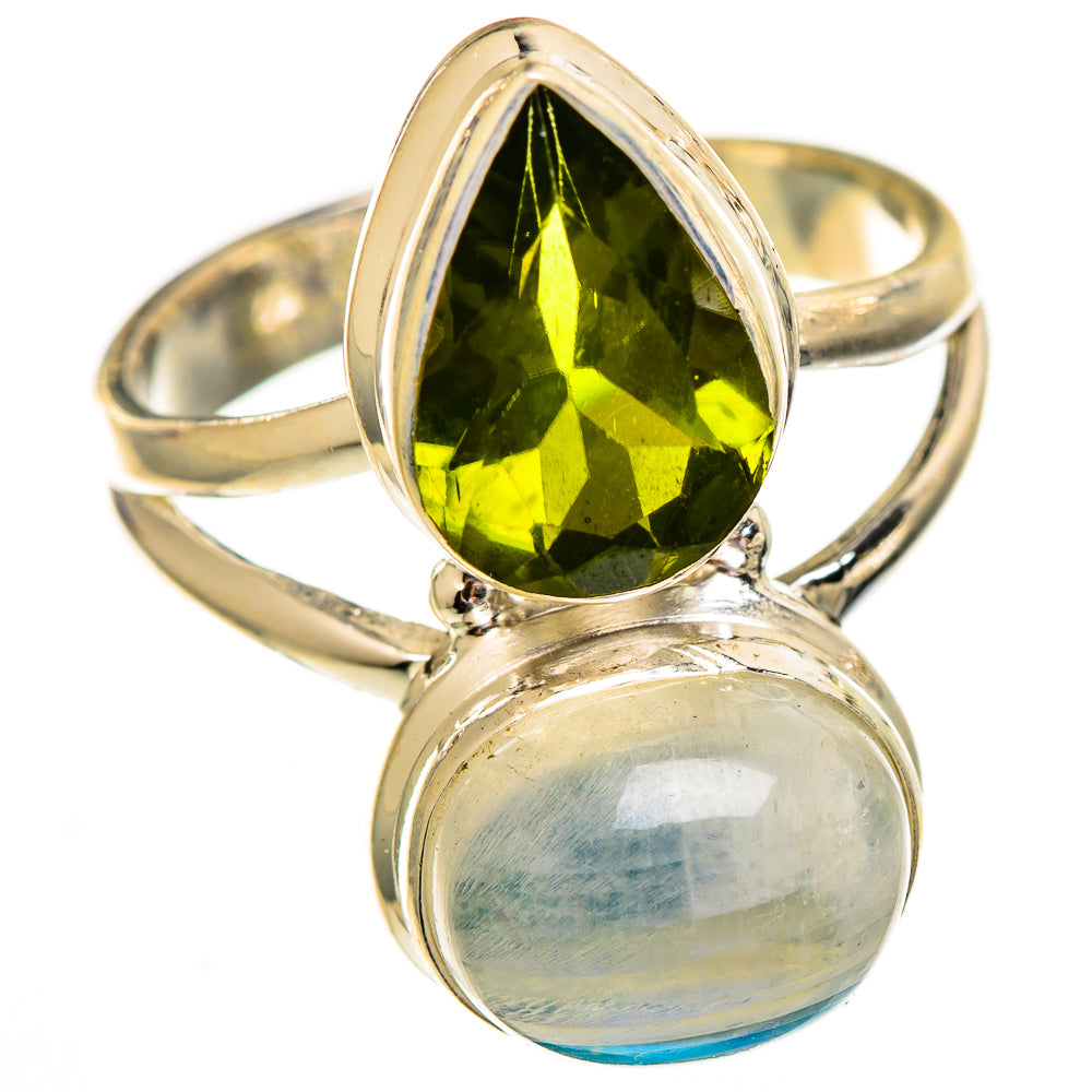 Rainbow Moonstone Rings handcrafted by Anasilvercos - RING111980 - Photo 2