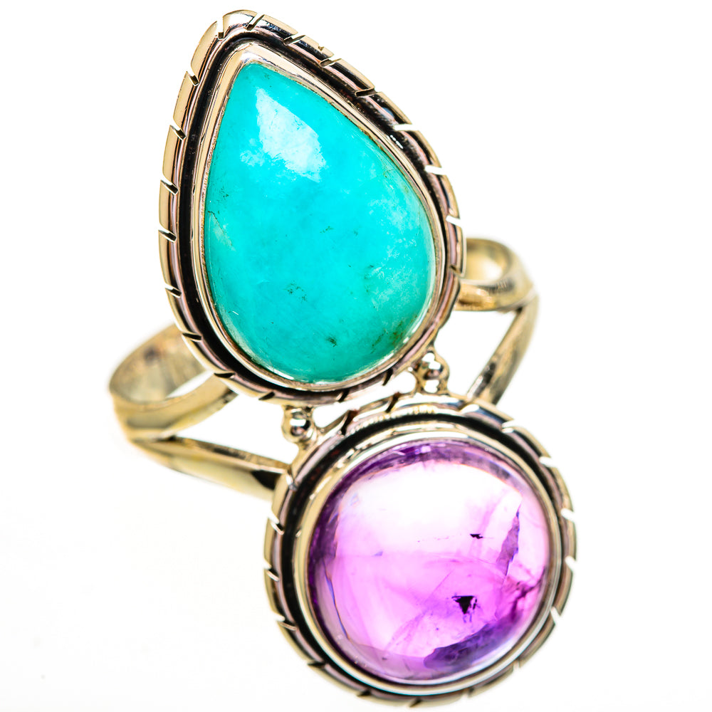 Peruvian Amazonite Rings handcrafted by Anasilvercos - RING111987 - Photo 2