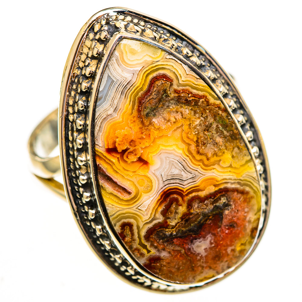 Crazy Lace Agate Rings handcrafted by Anasilvercos - RING112004 - Photo 2