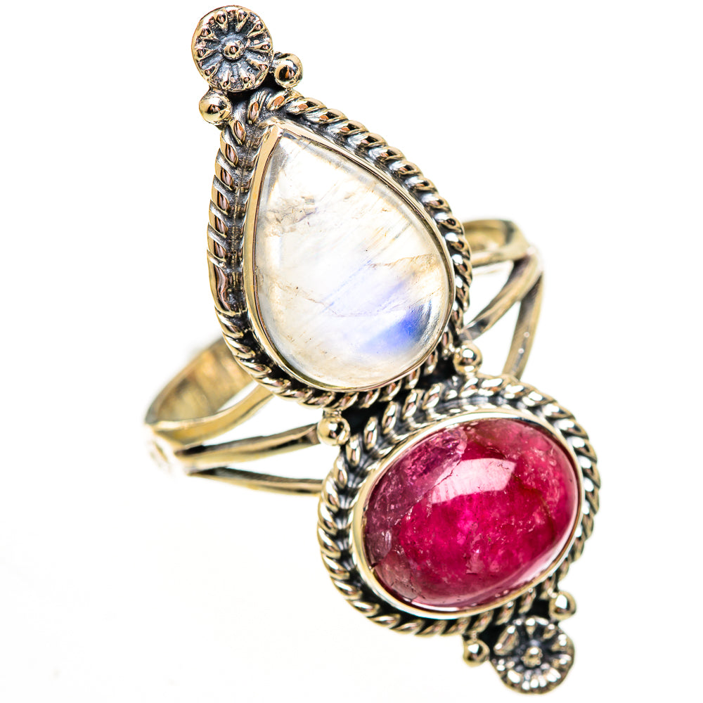 Pink Moonstone Rings handcrafted by Anasilvercos - RING112013 - Photo 2