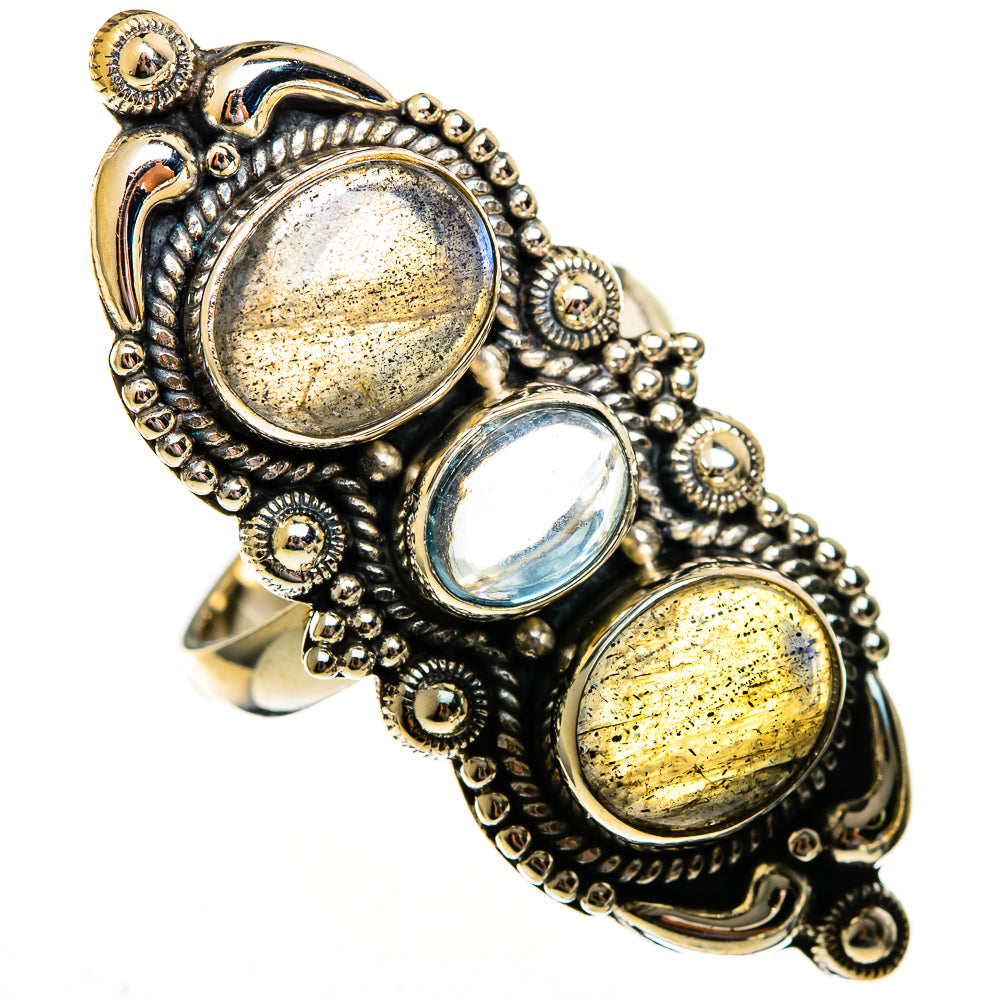 Labradorite Rings handcrafted by Anasilvercos - RING112038 - Photo 2
