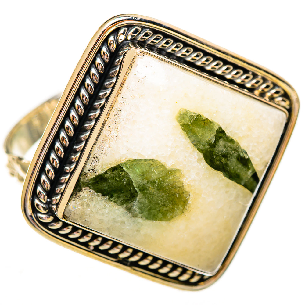 Green Quartz Crystal Rings handcrafted by Anasilvercos - RING112073 - Photo 2