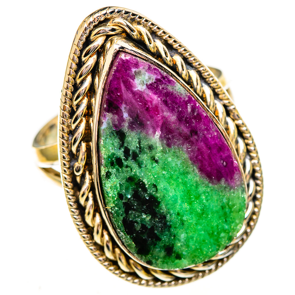Ruby Zoisite Rings handcrafted by Anasilvercos - RING112085 - Photo 2