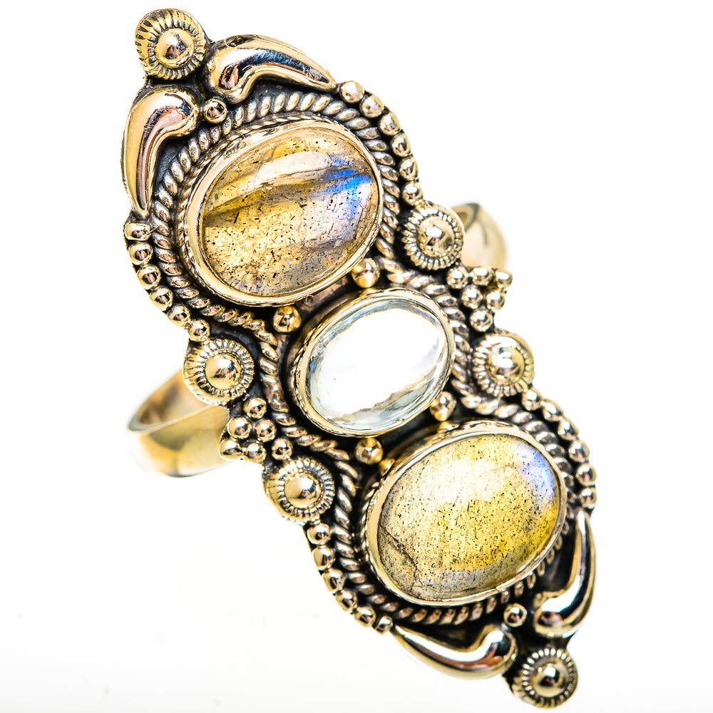 Labradorite Rings handcrafted by Anasilvercos - RING112111 - Photo 2