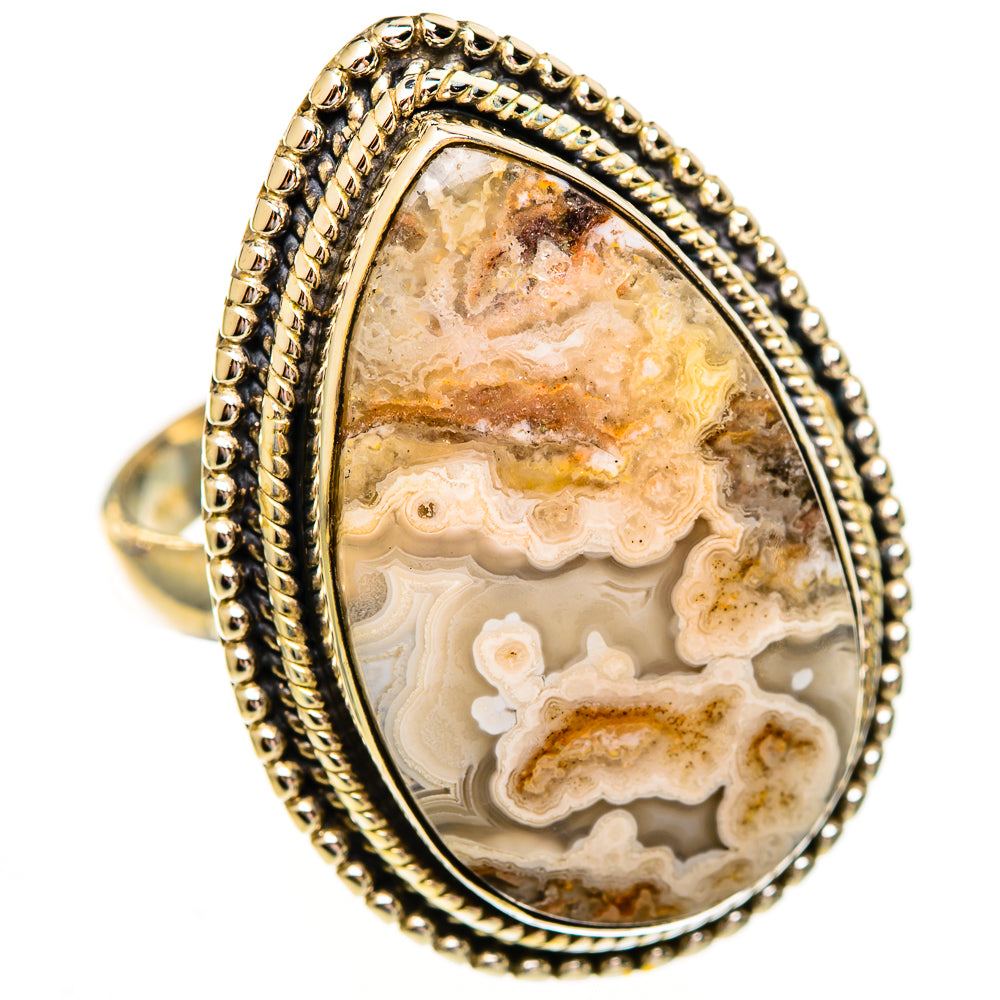 Laguna Lace Agate Rings handcrafted by Anasilvercos - RING112126 - Photo 2