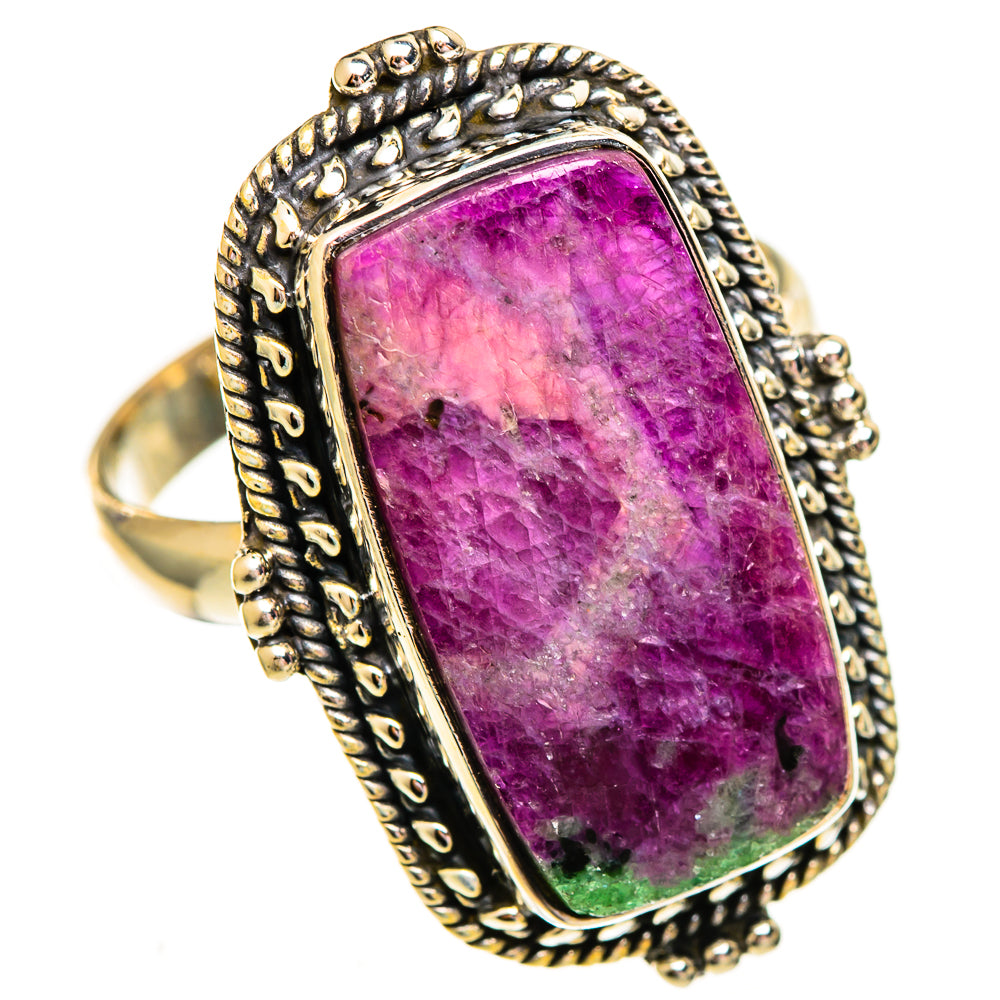 Ruby Zoisite Rings handcrafted by Anasilvercos - RING112135 - Photo 2