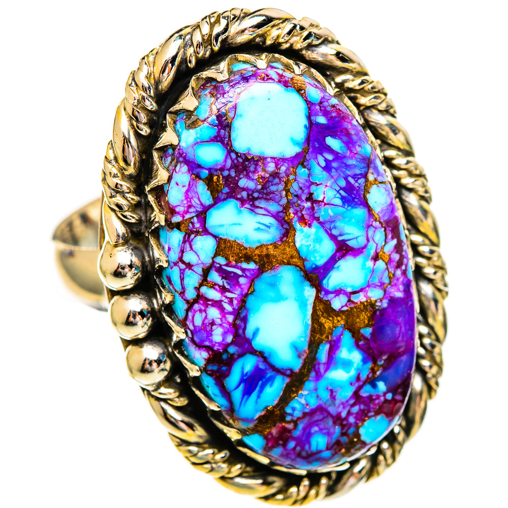 Purple Copper Composite Turquoise Rings handcrafted by Anasilvercos - RING112139 - Photo 2