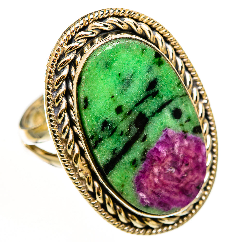 Ruby Zoisite Rings handcrafted by Anasilvercos - RING112157 - Photo 2