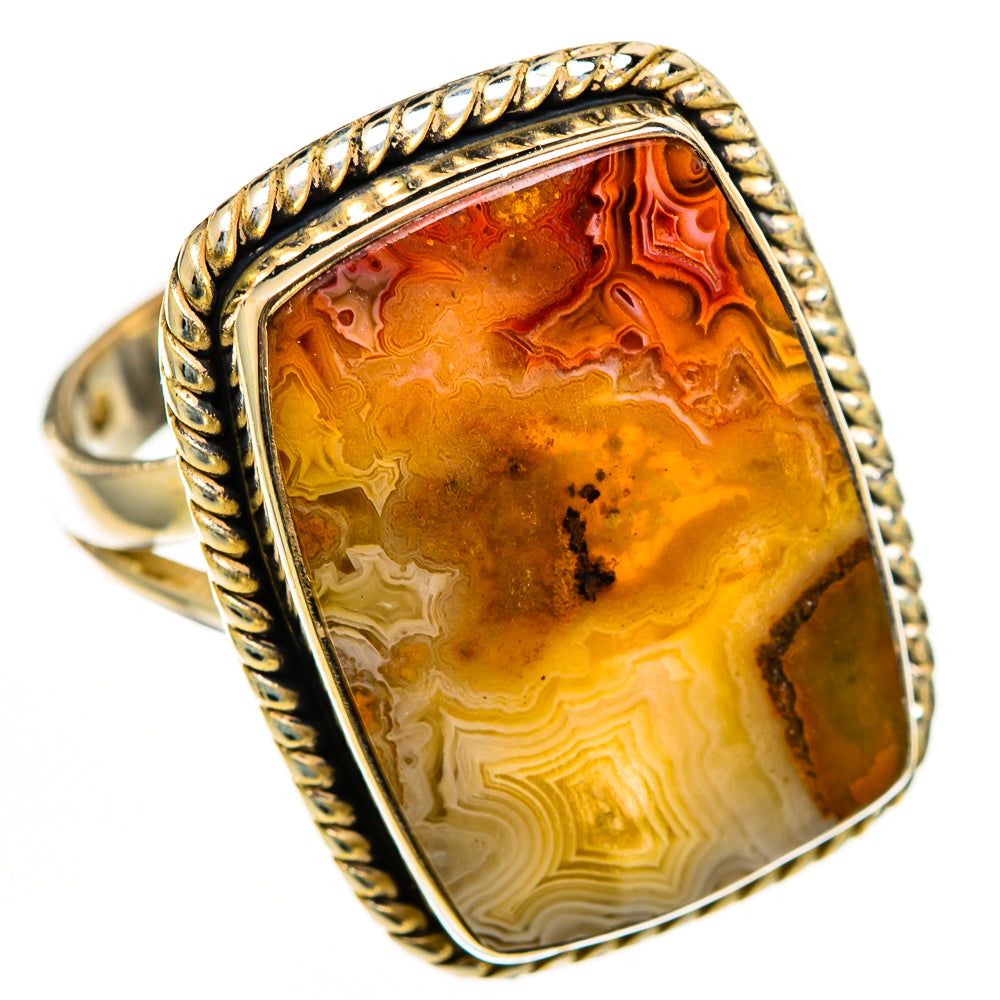 Crazy Lace Agate Rings handcrafted by Anasilvercos - RING112161 - Photo 2