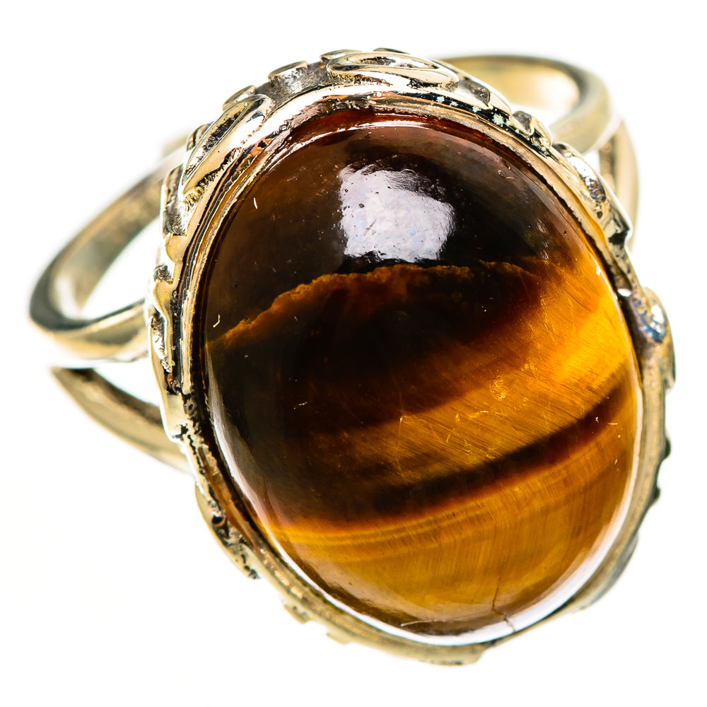 Tiger Eye Rings handcrafted by Anasilvercos - RING112190 - Photo 2