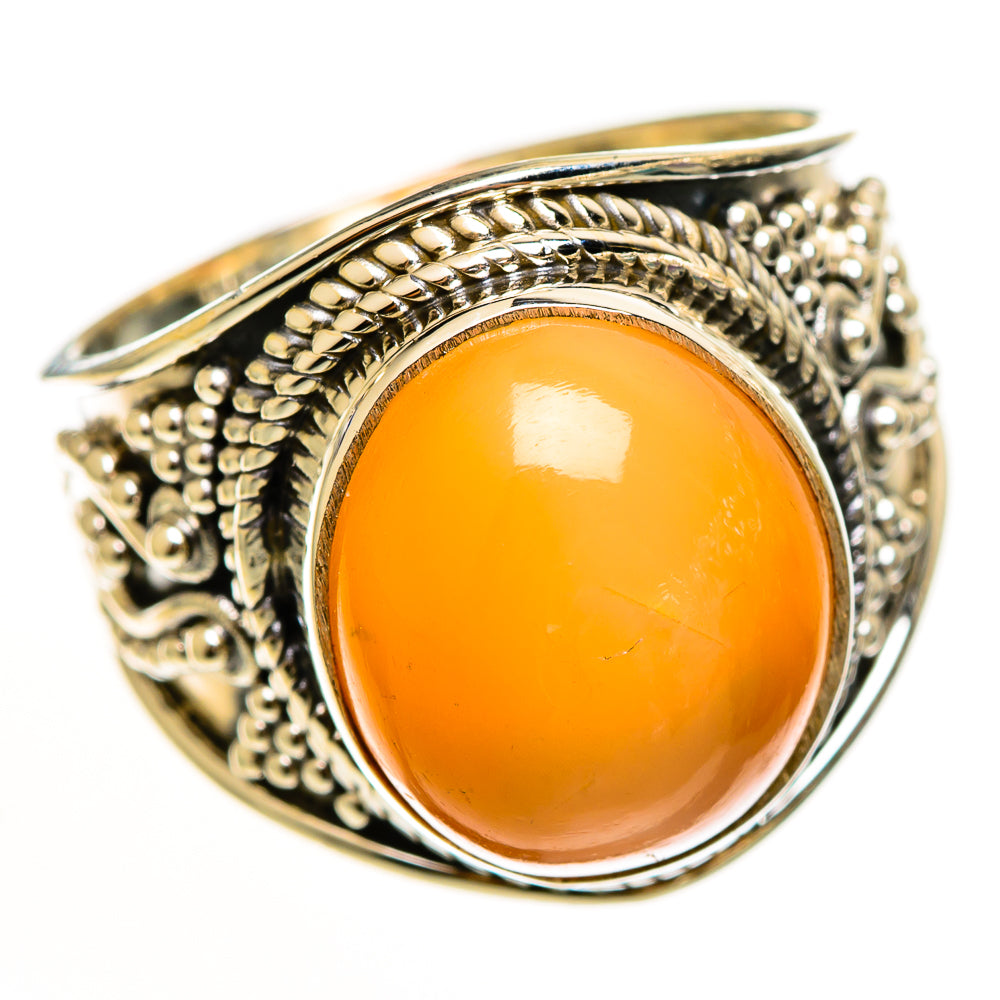 Peach Moonstone Rings handcrafted by Anasilvercos - RING112192 - Photo 2