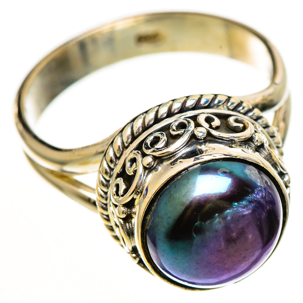 Titanium Pearl Rings handcrafted by Anasilvercos - RING112197 - Photo 2