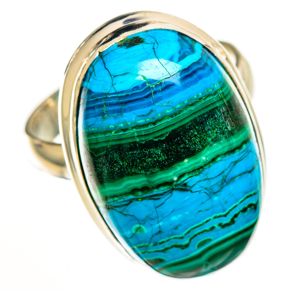 Malachite In Chrysocolla Rings handcrafted by Anasilvercos - RING112207 - Photo 2
