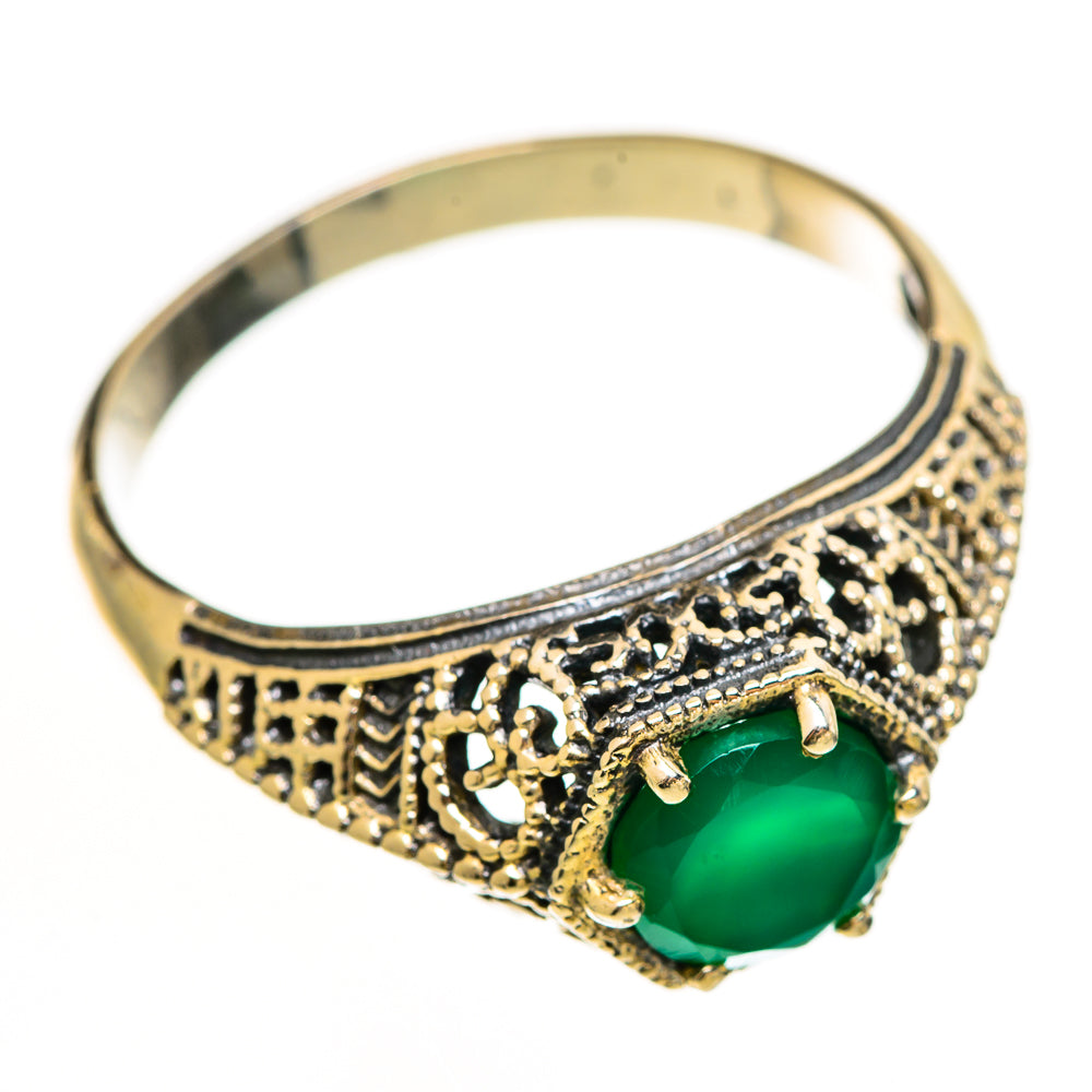 Green Onyx Rings handcrafted by Anasilvercos - RING112218 - Photo 2
