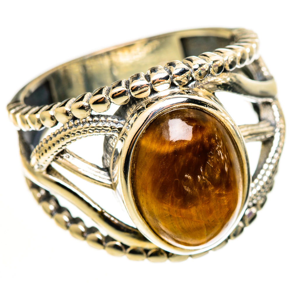 Tiger Eye Rings handcrafted by Anasilvercos - RING112220 - Photo 2