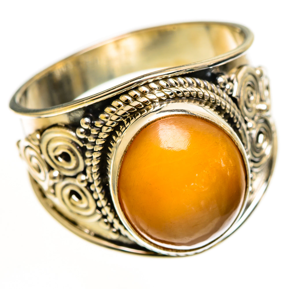Peach Moonstone Rings handcrafted by Anasilvercos - RING112221 - Photo 2
