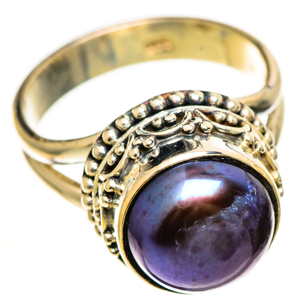 Titanium Cultured Pearl Rings handcrafted by Anasilvercos - RING112252 - Photo 2
