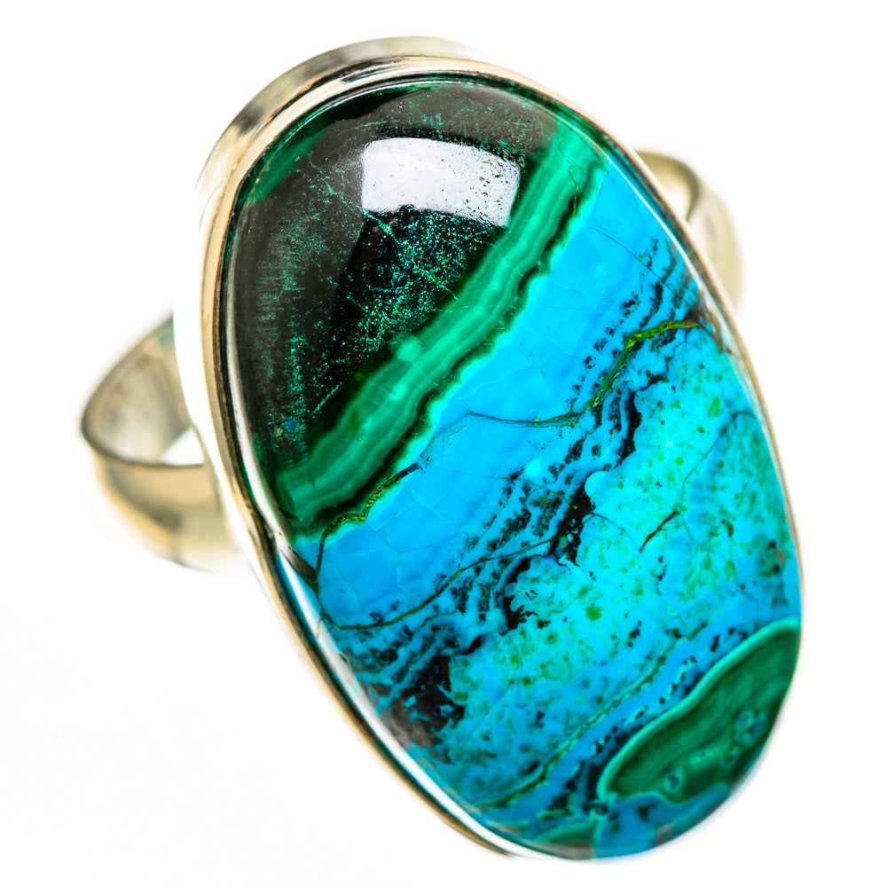 Malachite In Chrysocolla Rings handcrafted by Anasilvercos - RING112260 - Photo 2