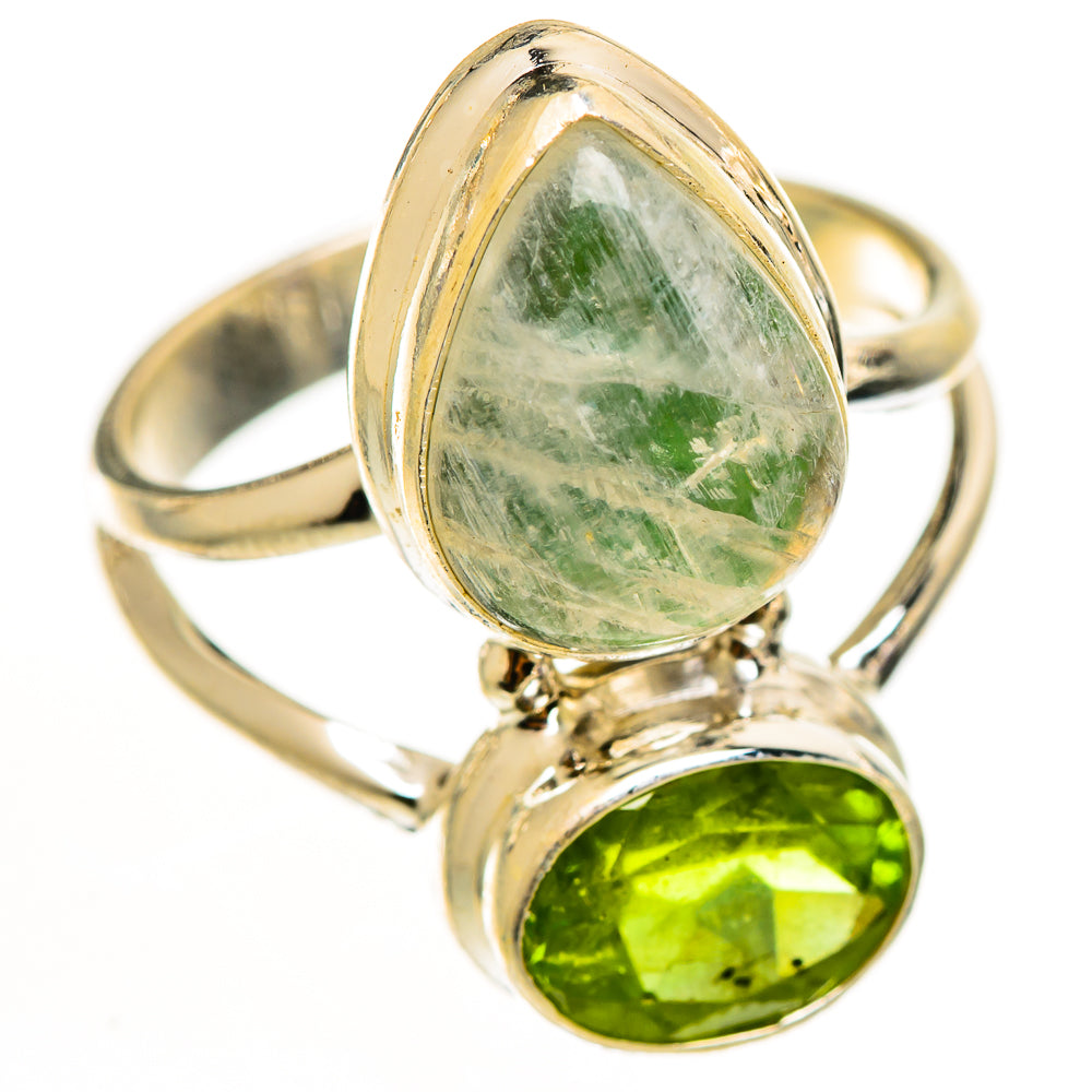 Green Moonstone Rings handcrafted by Anasilvercos - RING112301 - Photo 2