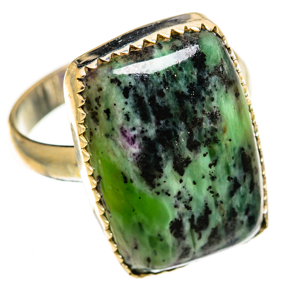 Ruby Zoisite Rings handcrafted by Anasilvercos - RING112303 - Photo 2