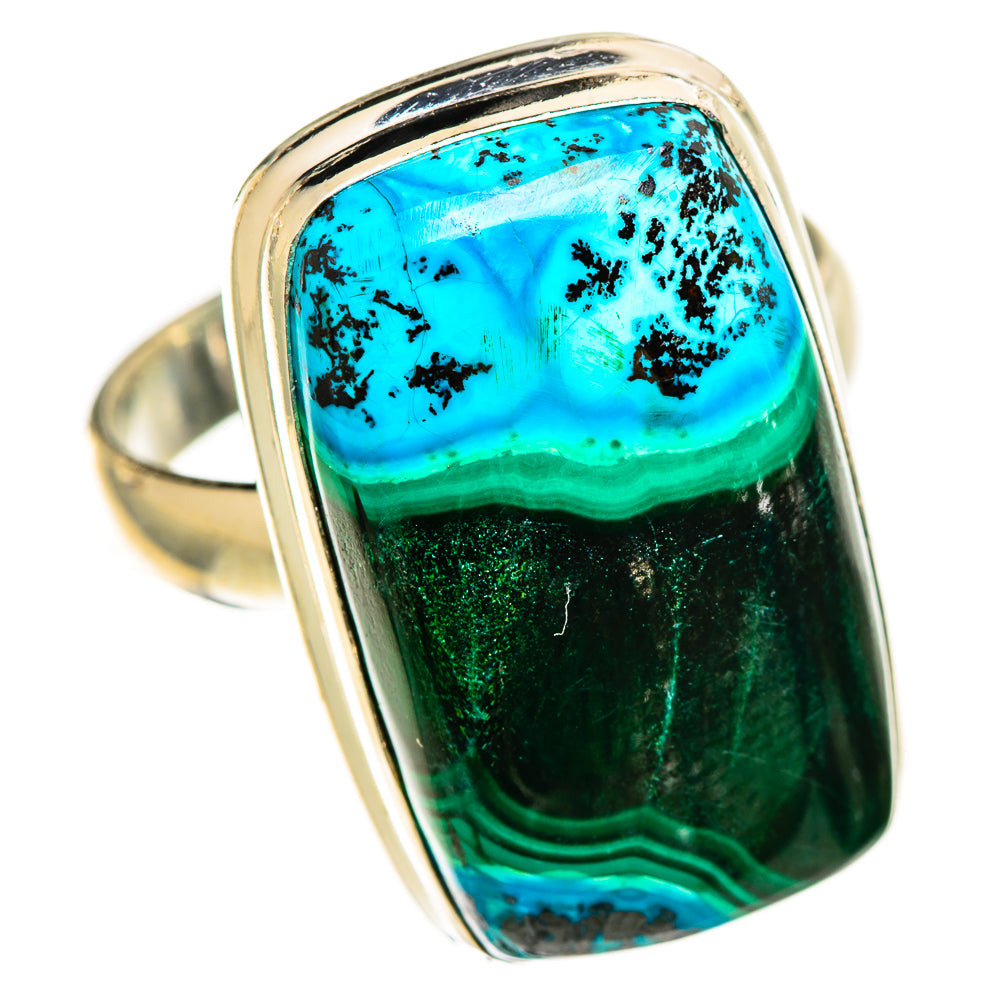 Malachite In Chrysocolla Rings handcrafted by Anasilvercos - RING112343 - Photo 2