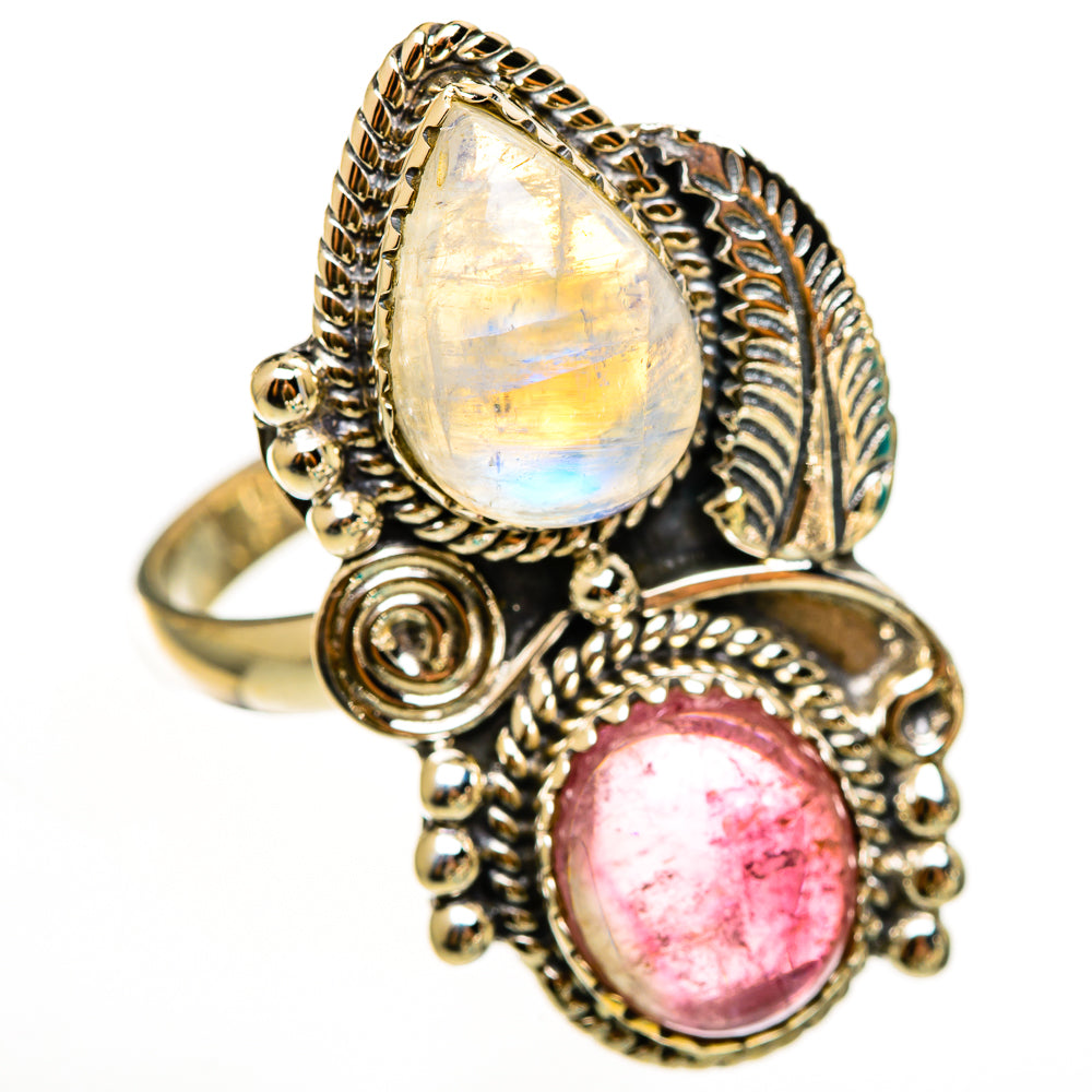 Rainbow Moonstone Rings handcrafted by Anasilvercos - RING112372 - Photo 2