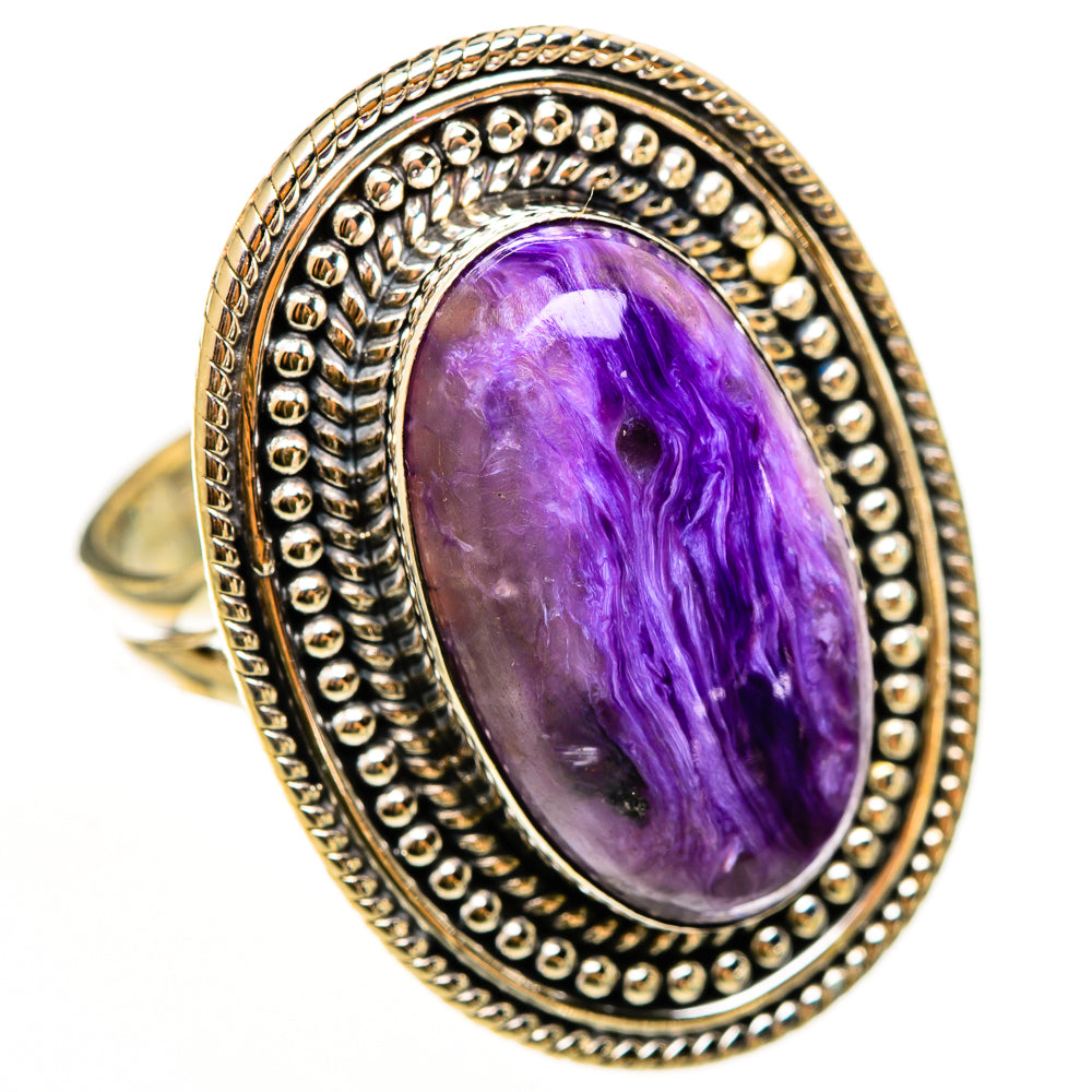 Charoite Rings handcrafted by Anasilvercos - RING112422 - Photo 2