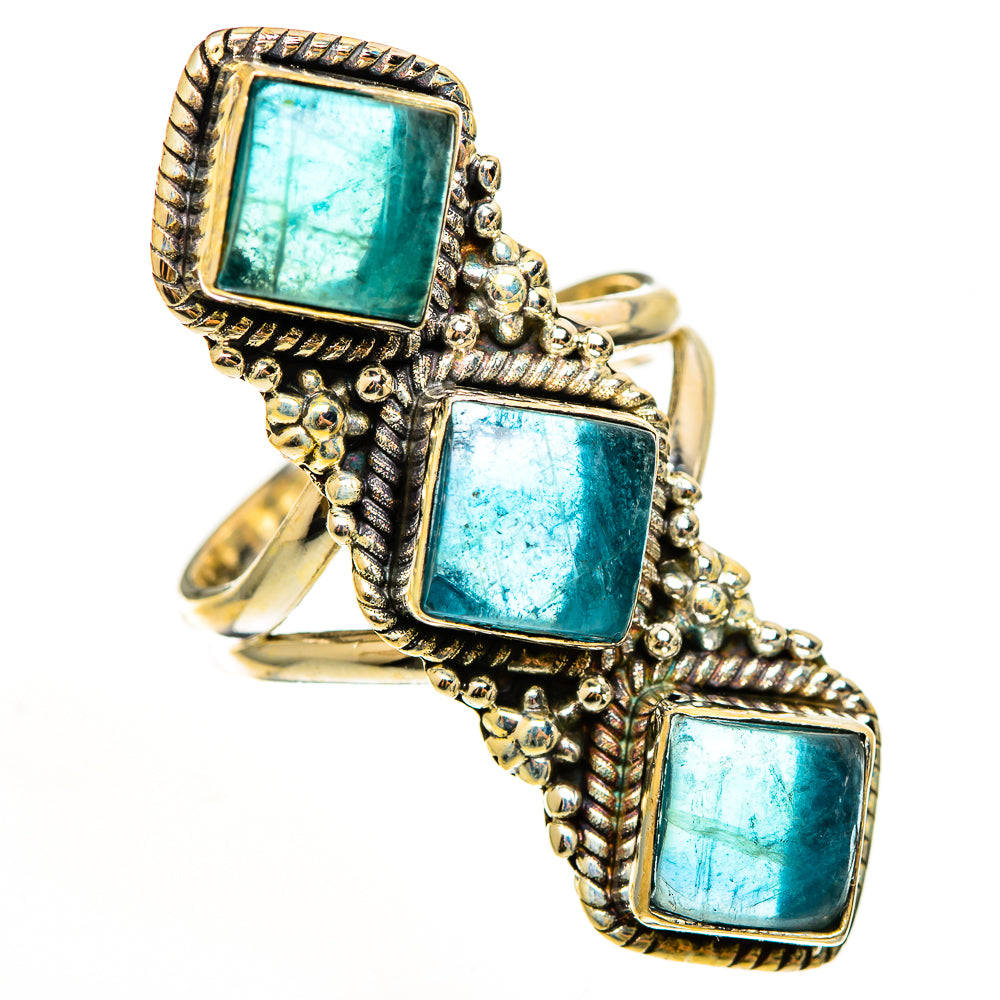 Blue Fluorite Rings handcrafted by Anasilvercos - RING112446 - Photo 2