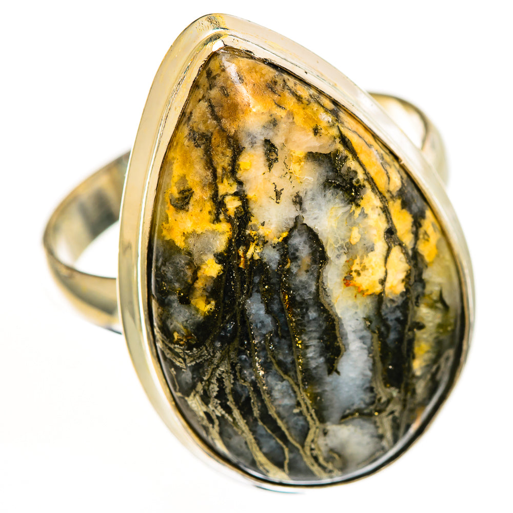 Pyrite Agate Rings handcrafted by Anasilvercos - RING112476 - Photo 2
