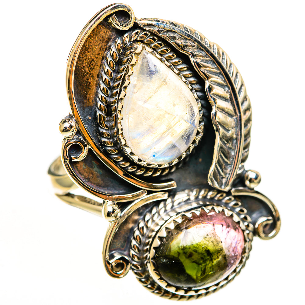 Rainbow Moonstone Rings handcrafted by Anasilvercos - RING112481 - Photo 2