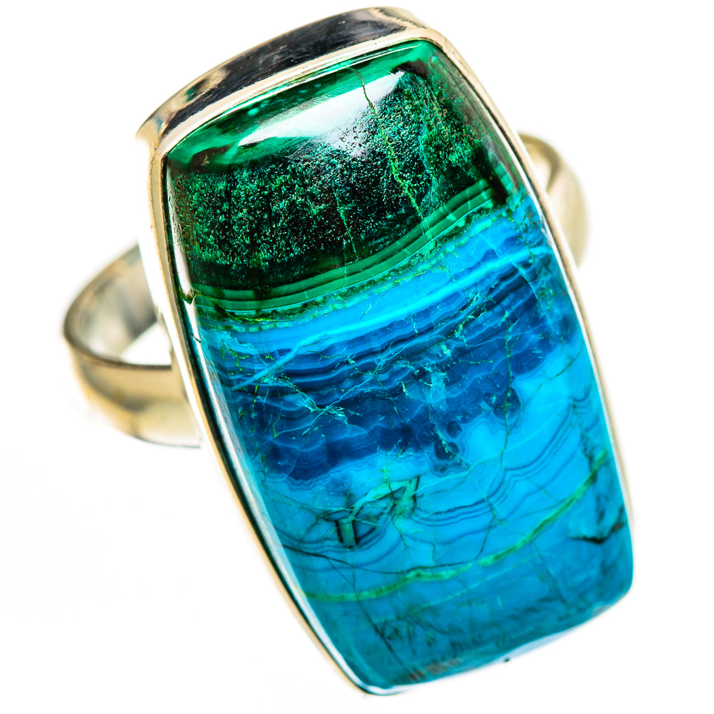 Malachite In Chrysocolla Rings handcrafted by Anasilvercos - RING112484 - Photo 2