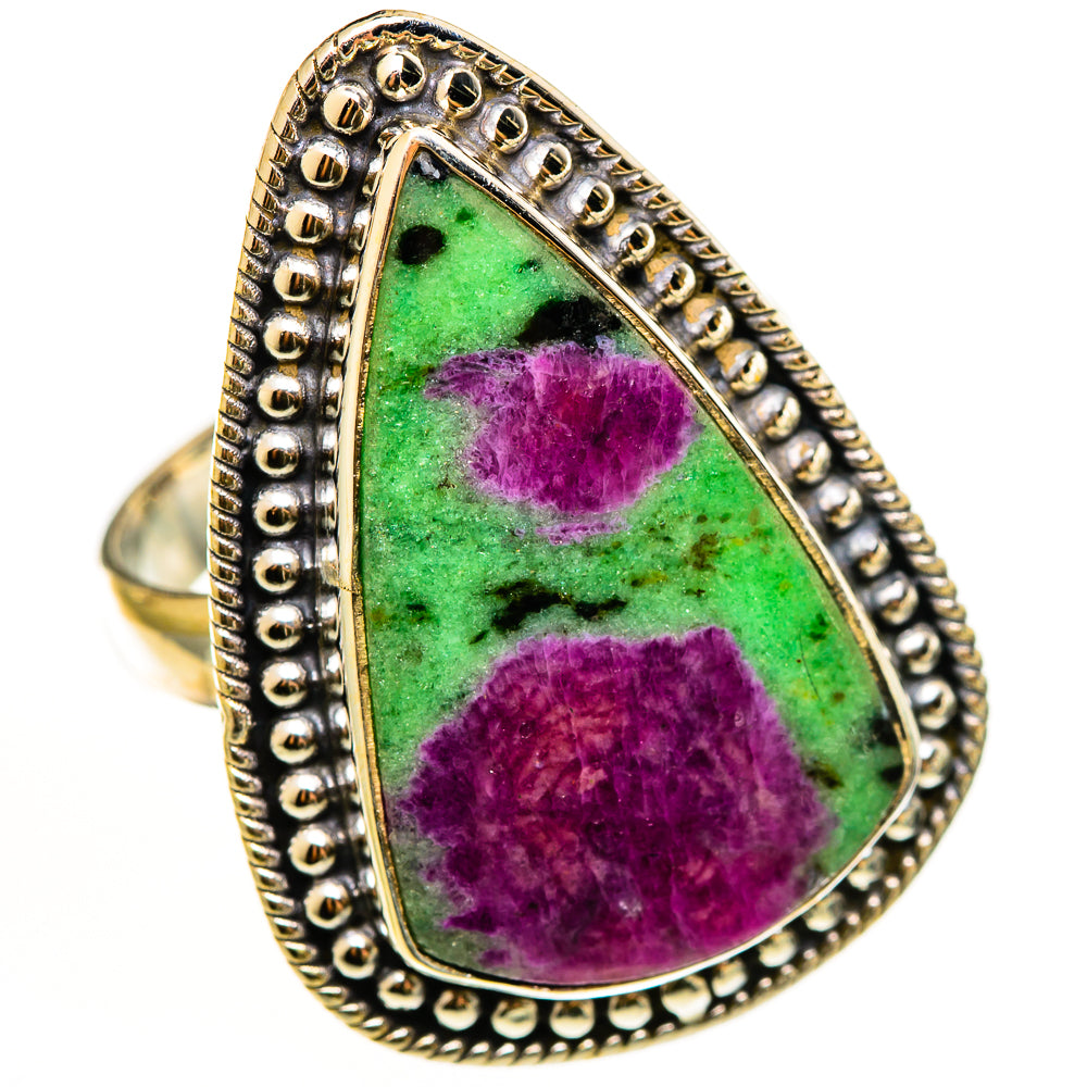 Ruby Zoisite Rings handcrafted by Anasilvercos - RING112486 - Photo 2