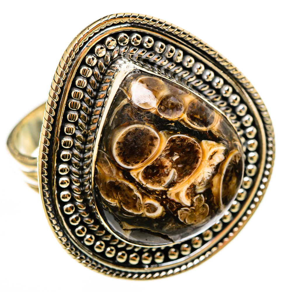 Turritella Agate Rings handcrafted by Anasilvercos - RING112498 - Photo 2