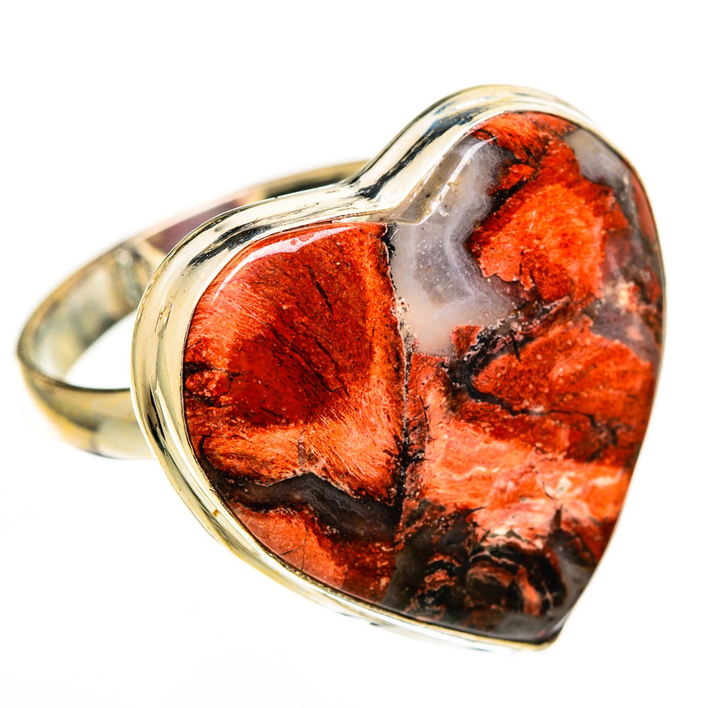 Brecciated Red Jasper Rings handcrafted by Anasilvercos - RING112501 - Photo 2
