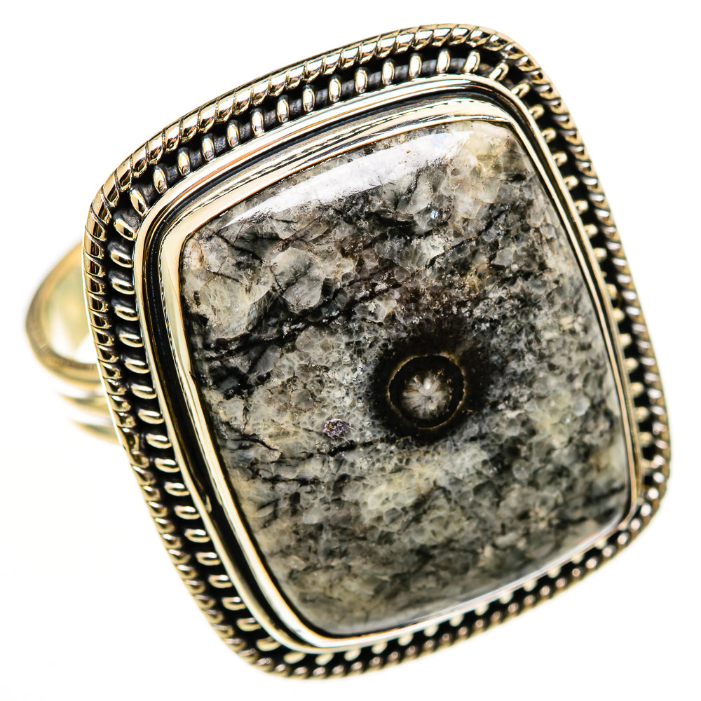 Moroccan Goniatite Fossil Rings handcrafted by Anasilvercos - RING112516 - Photo 2