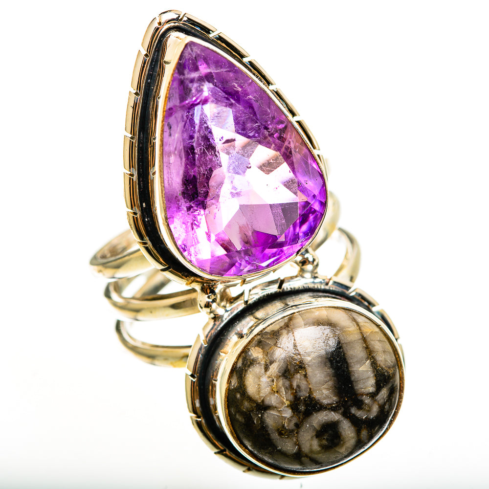 Crinoid Fossil Rings handcrafted by Anasilvercos - RING112517 - Photo 2