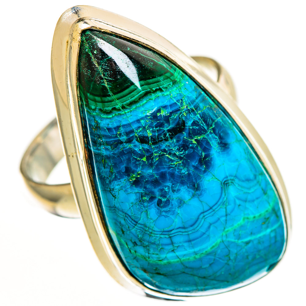 Malachite In Chrysocolla Rings handcrafted by Anasilvercos - RING112520 - Photo 2