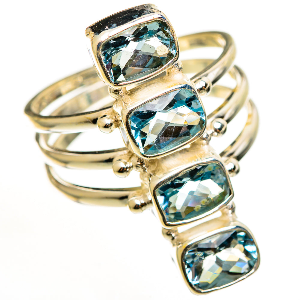 Blue Topaz Rings handcrafted by Anasilvercos - RING112524 - Photo 2