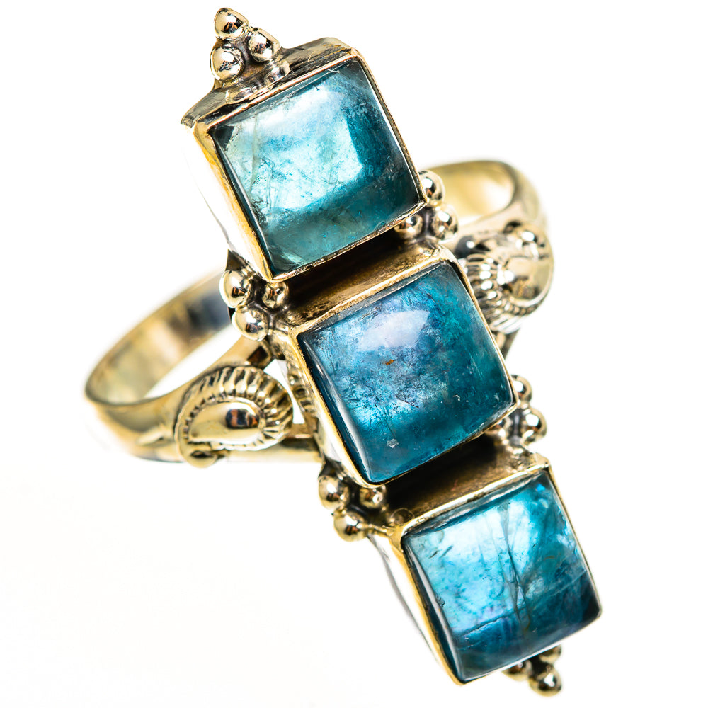 Blue Fluorite Rings handcrafted by Anasilvercos - RING112527 - Photo 2