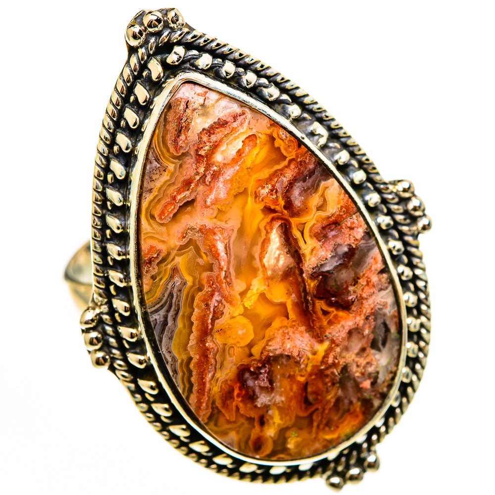 Crazy Lace Agate Rings handcrafted by Anasilvercos - RING112539 - Photo 2