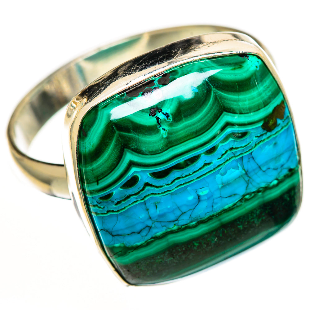 Malachite In Chrysocolla Rings handcrafted by Anasilvercos - RING112580 - Photo 2