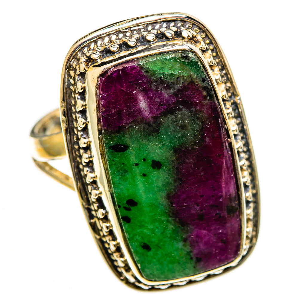 Ruby Zoisite Rings handcrafted by Anasilvercos - RING112582 - Photo 2
