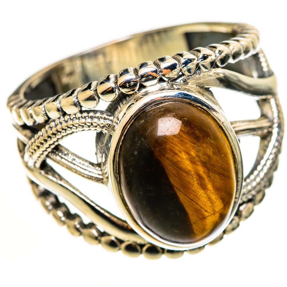 Tiger Eye Rings handcrafted by Anasilvercos - RING112598 - Photo 2