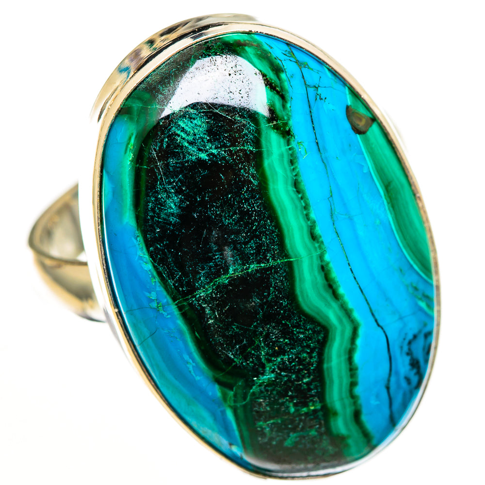 Malachite In Chrysocolla Rings handcrafted by Anasilvercos - RING112613 - Photo 2