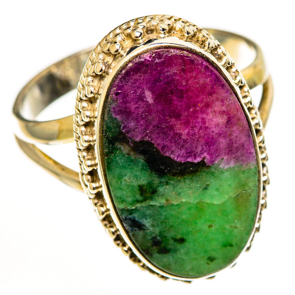 Ruby Zoisite Rings handcrafted by Anasilvercos - RING112615 - Photo 2