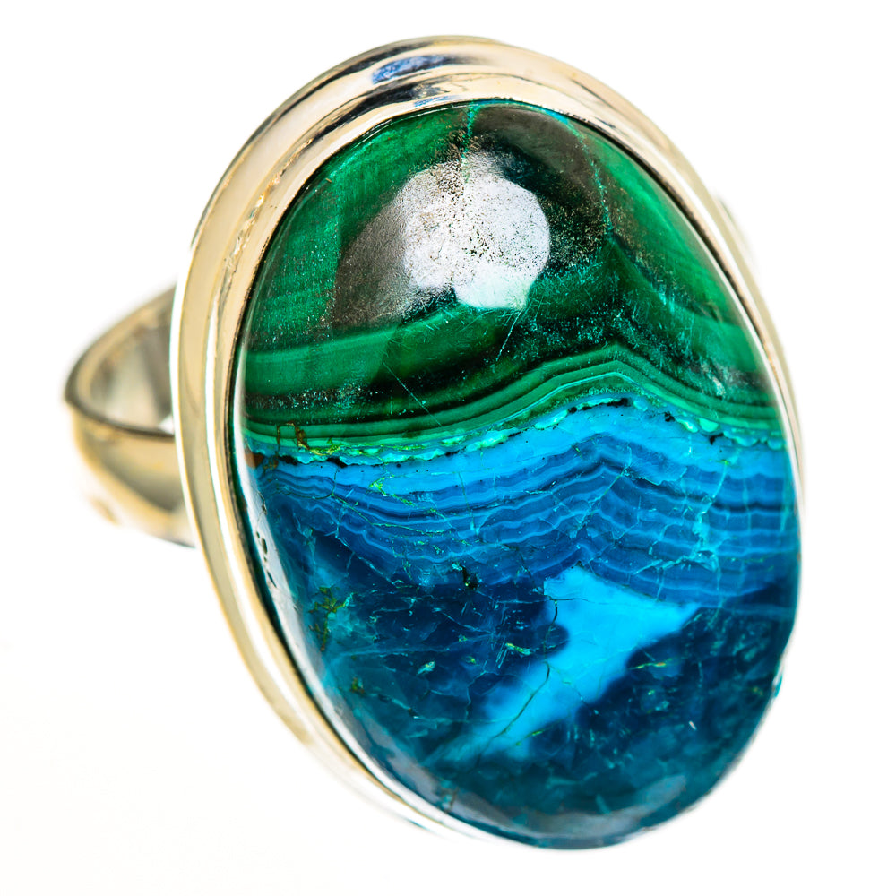 Malachite In Chrysocolla Rings handcrafted by Anasilvercos - RING112618 - Photo 2