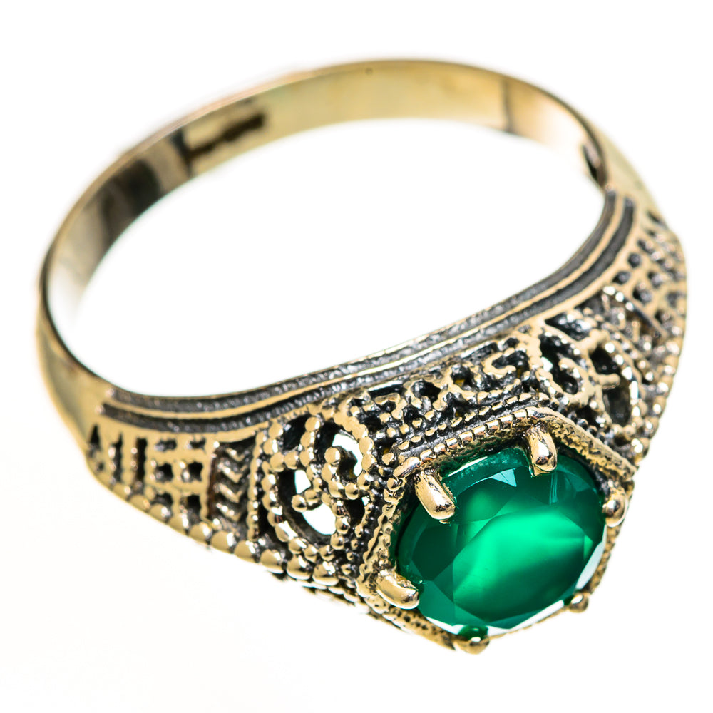 Green Onyx Rings handcrafted by Anasilvercos - RING112626 - Photo 2