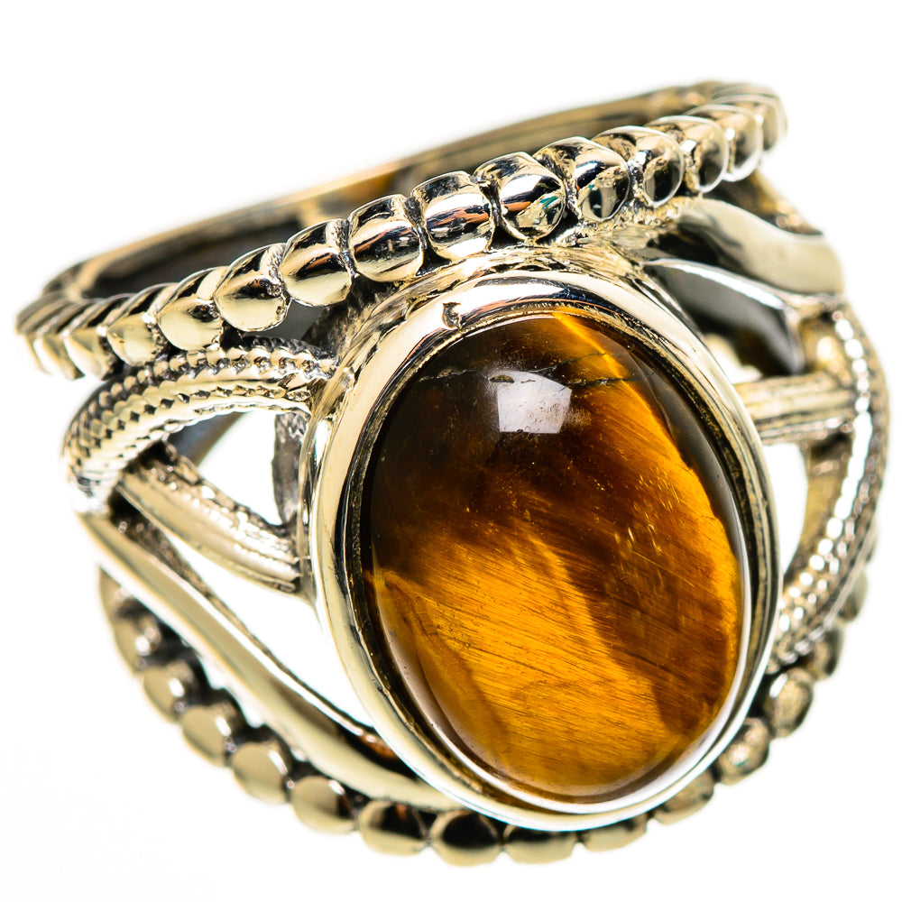 Tiger Eye Rings handcrafted by Anasilvercos - RING112632 - Photo 2